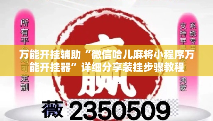 万能开挂辅助“微信哈儿麻将小程序万能开挂器	”详细分享装挂步骤教程