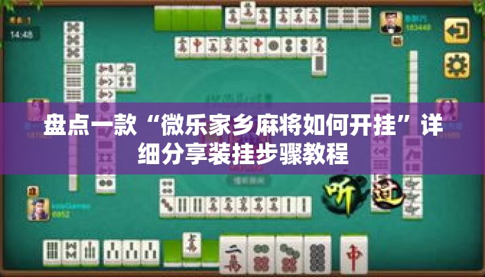 盘点一款“微乐家乡麻将如何开挂	”详细分享装挂步骤教程