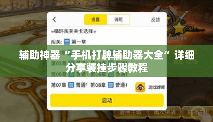 辅助神器“手机打牌辅助器大全”详细分享装挂步骤教程