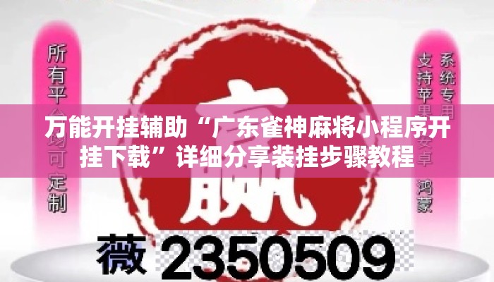 万能开挂辅助“广东雀神麻将小程序开挂下载”详细分享装挂步骤教程