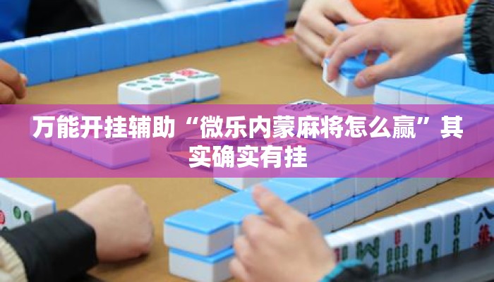 万能开挂辅助“微乐内蒙麻将怎么赢”其实确实有挂