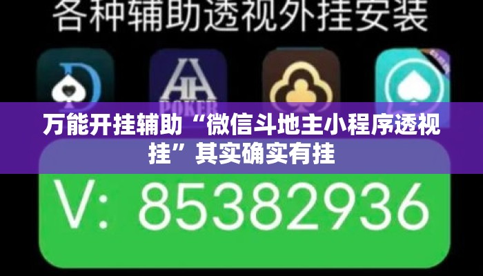 万能开挂辅助“微信斗地主小程序透视挂”其实确实有挂
