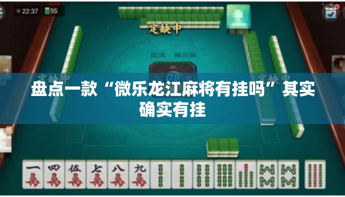 盘点一款“微乐龙江麻将有挂吗”其实确实有挂