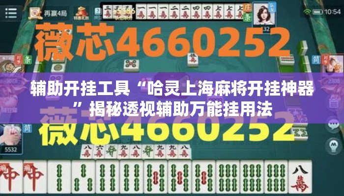 辅助开挂工具“哈灵上海麻将开挂神器”揭秘透视辅助万能挂用法