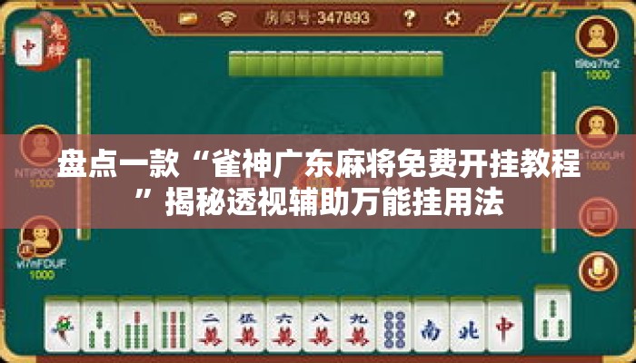 盘点一款“雀神广东麻将免费开挂教程”揭秘透视辅助万能挂用法