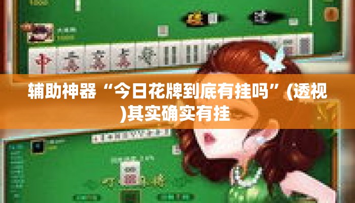 辅助神器“今日花牌到底有挂吗	”(透视)其实确实有挂 