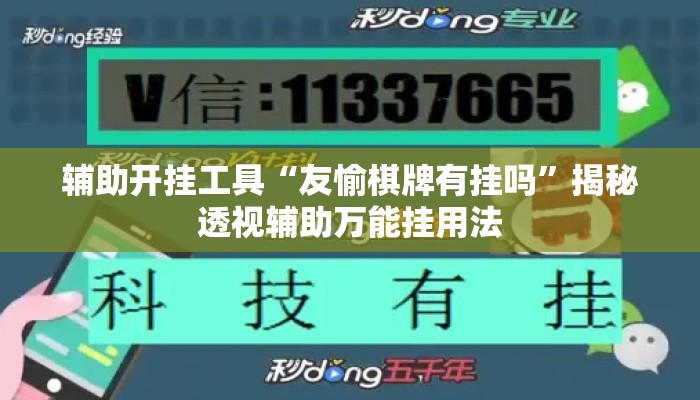 辅助开挂工具“友愉棋牌有挂吗”揭秘透视辅助万能挂用法