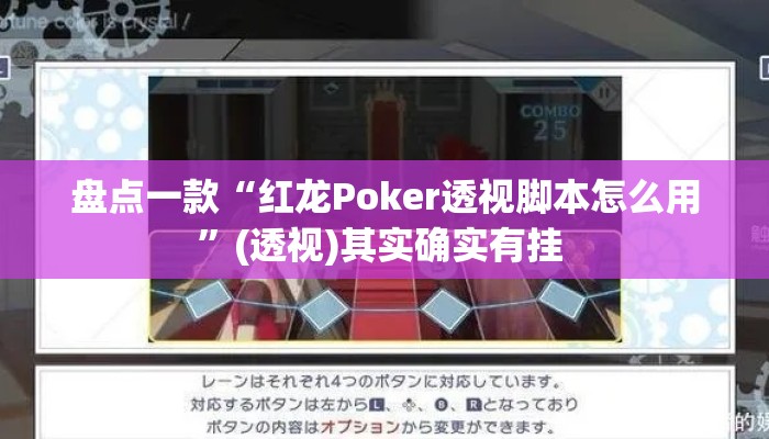 盘点一款“红龙Poker透视脚本怎么用	”(透视)其实确实有挂 