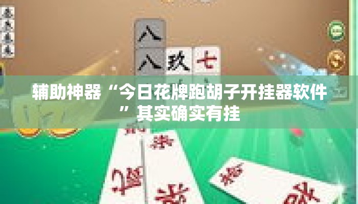 辅助神器“今日花牌跑胡子开挂器软件”其实确实有挂
