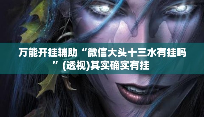 万能开挂辅助“微信大头十三水有挂吗”(透视)其实确实有挂 