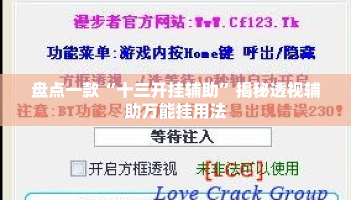 盘点一款“十三开挂辅助	”揭秘透视辅助万能挂用法