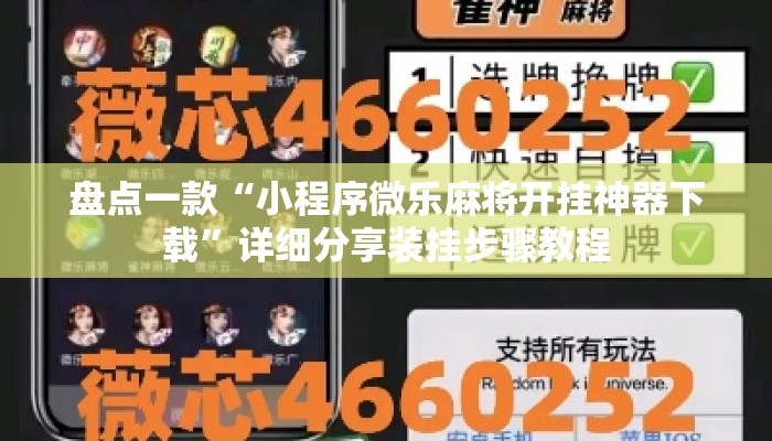盘点一款“小程序微乐麻将开挂神器下载”详细分享装挂步骤教程