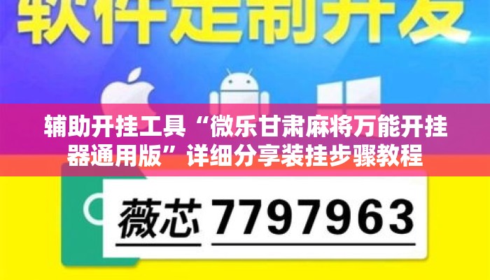 辅助开挂工具“微乐甘肃麻将万能开挂器通用版	”详细分享装挂步骤教程