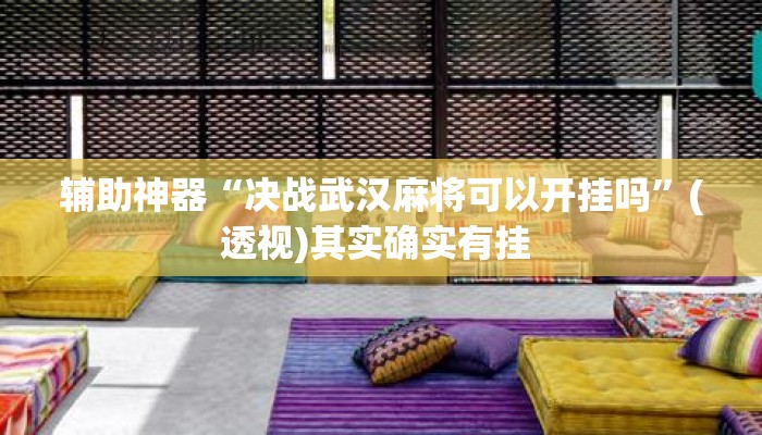 辅助神器“决战武汉麻将可以开挂吗	”(透视)其实确实有挂 