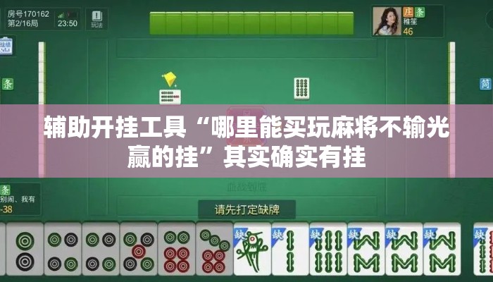 辅助开挂工具“哪里能买玩麻将不输光赢的挂”其实确实有挂