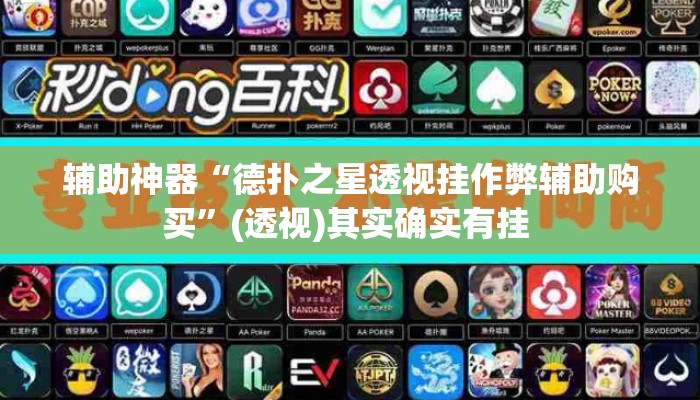 辅助神器“德扑之星透视挂作弊辅助购买”(透视)其实确实有挂 