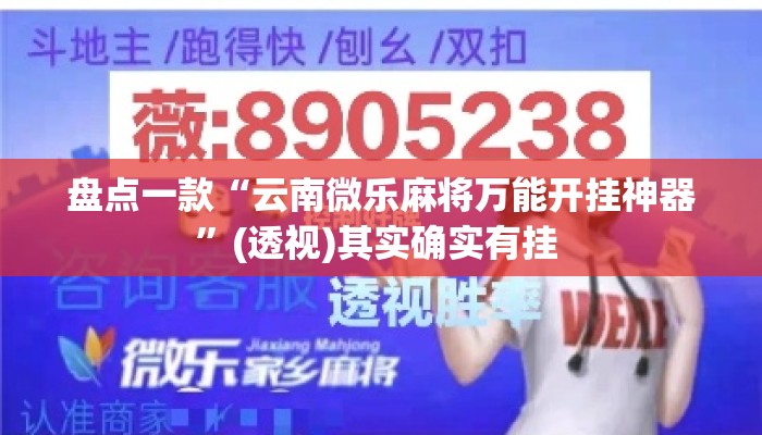 盘点一款“云南微乐麻将万能开挂神器	”(透视)其实确实有挂 