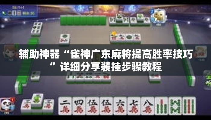 辅助神器“雀神广东麻将提高胜率技巧”详细分享装挂步骤教程