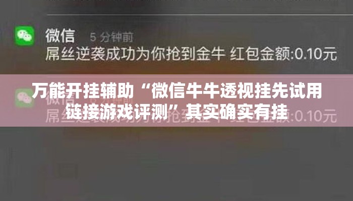 万能开挂辅助“微信牛牛透视挂先试用链接游戏评测	”其实确实有挂
