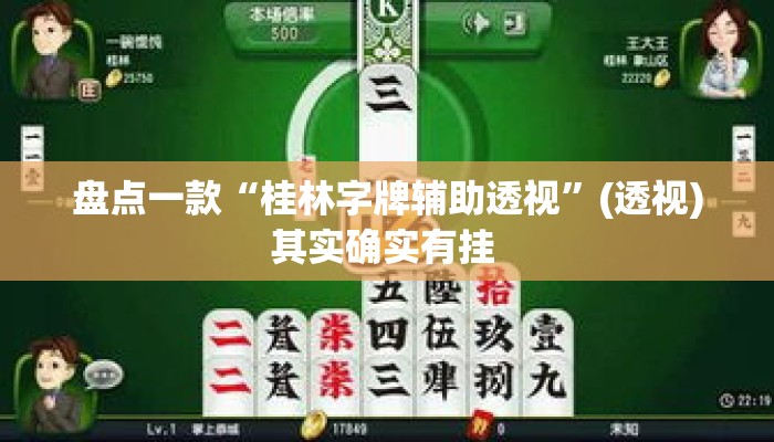 盘点一款“桂林字牌辅助透视”(透视)其实确实有挂 