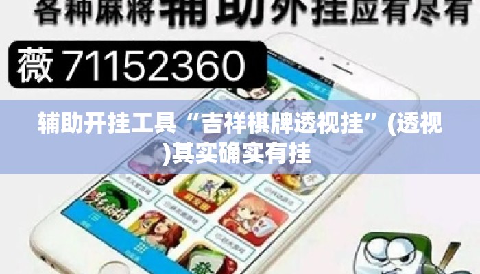 辅助开挂工具“吉祥棋牌透视挂	”(透视)其实确实有挂 