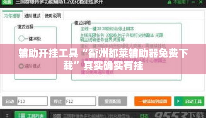 辅助开挂工具“衢州都莱辅助器免费下载”其实确实有挂