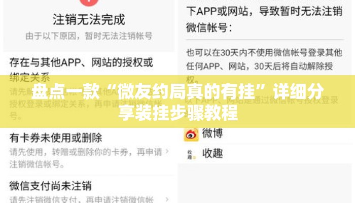 盘点一款“微友约局真的有挂”详细分享装挂步骤教程