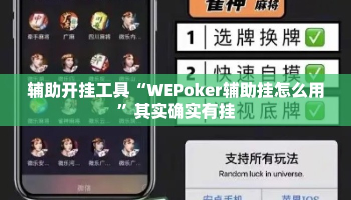 辅助开挂工具“WEPoker辅助挂怎么用”其实确实有挂