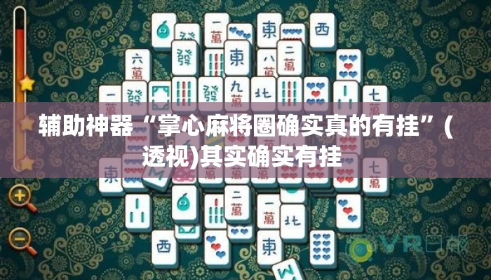 辅助神器“掌心麻将圈确实真的有挂”(透视)其实确实有挂 
