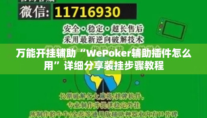 万能开挂辅助“WePoker辅助插件怎么用”详细分享装挂步骤教程