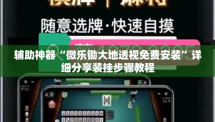 辅助神器“微乐锄大地透视免费安装	”详细分享装挂步骤教程