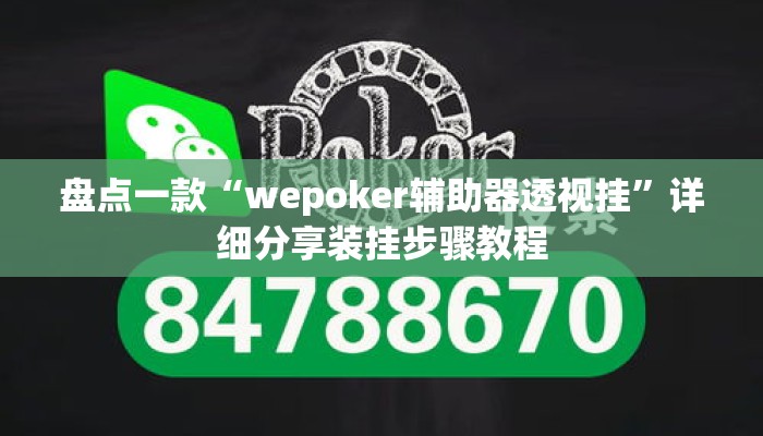 盘点一款“wepoker辅助器透视挂	”详细分享装挂步骤教程