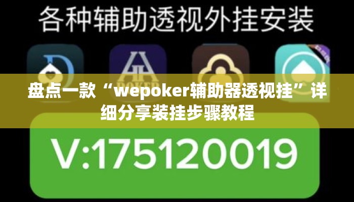 盘点一款“wepoker辅助器透视挂”详细分享装挂步骤教程