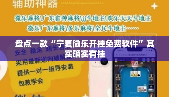 盘点一款“宁夏微乐开挂免费软件	”其实确实有挂