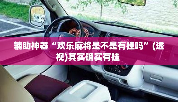 辅助神器“欢乐麻将是不是有挂吗”(透视)其实确实有挂 