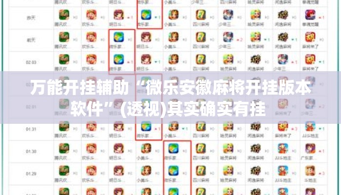 万能开挂辅助“微乐安徽麻将开挂版本软件	”(透视)其实确实有挂 