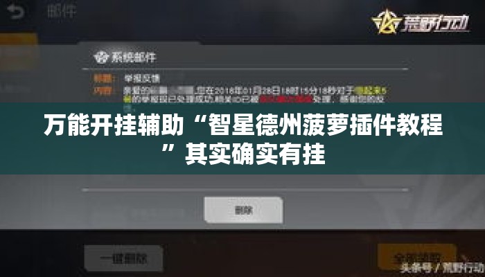 万能开挂辅助“智星德州菠萝插件教程”其实确实有挂
