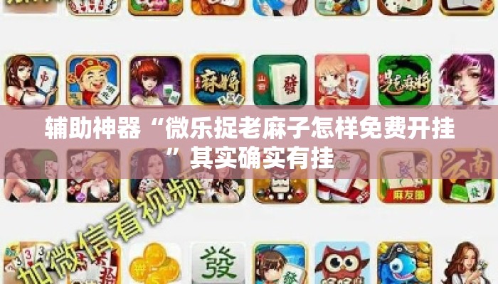 辅助神器“微乐捉老麻子怎样免费开挂”其实确实有挂