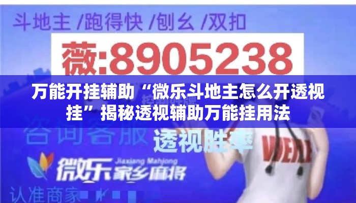万能开挂辅助“微乐斗地主怎么开透视挂”揭秘透视辅助万能挂用法