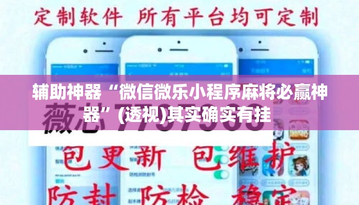 辅助神器“微信微乐小程序麻将必赢神器”(透视)其实确实有挂 
