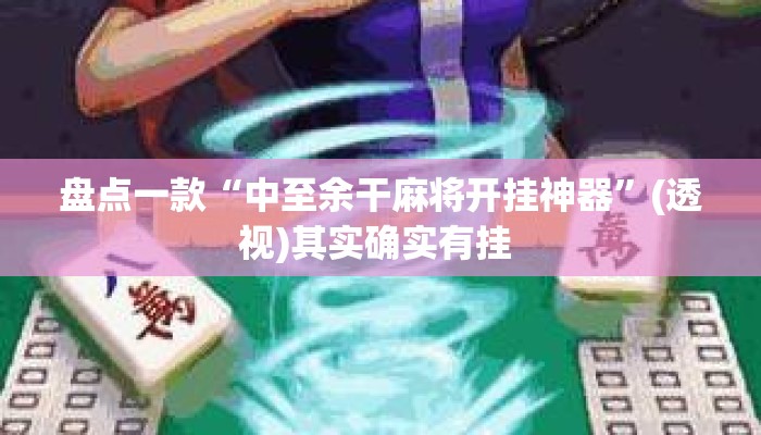 盘点一款“中至余干麻将开挂神器	”(透视)其实确实有挂 