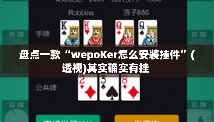 盘点一款“wepoKer怎么安装挂件	”(透视)其实确实有挂 