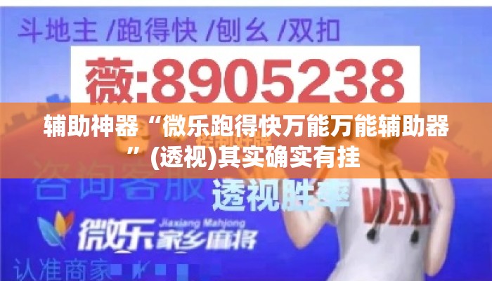 辅助神器“微乐跑得快万能万能辅助器	”(透视)其实确实有挂 