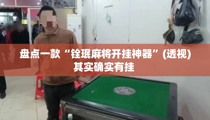 盘点一款“铨珉麻将开挂神器”(透视)其实确实有挂 