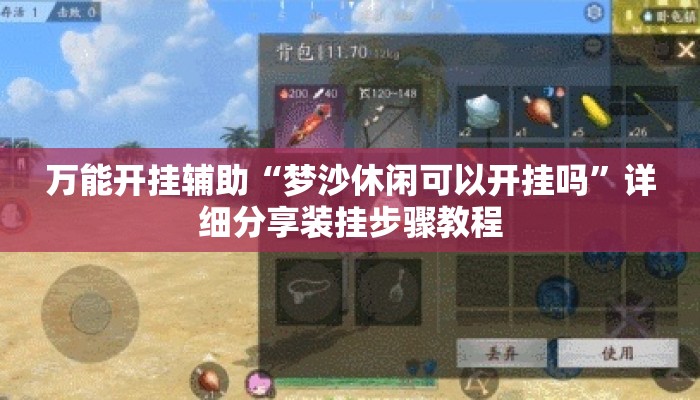 万能开挂辅助“梦沙休闲可以开挂吗”详细分享装挂步骤教程