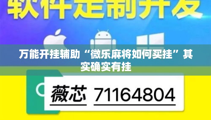 万能开挂辅助“微乐麻将如何买挂”其实确实有挂
