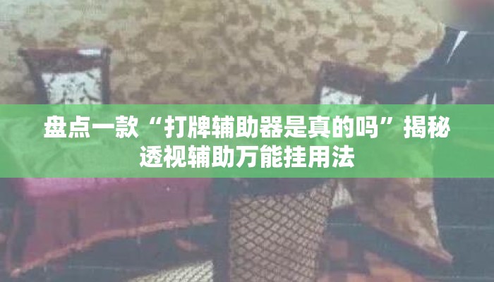 盘点一款“打牌辅助器是真的吗”揭秘透视辅助万能挂用法
