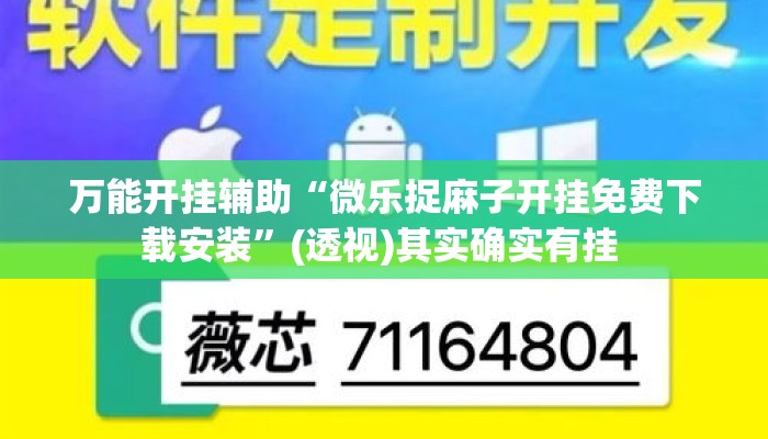 万能开挂辅助“微乐捉麻子开挂免费下载安装	”(透视)其实确实有挂 