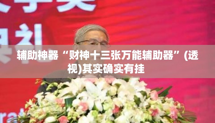 辅助神器“财神十三张万能辅助器	”(透视)其实确实有挂 