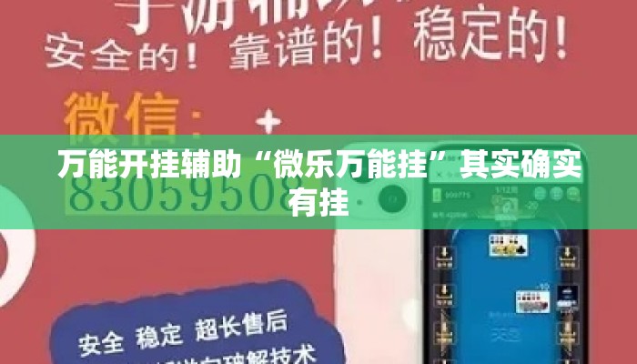 万能开挂辅助“微乐万能挂	”其实确实有挂